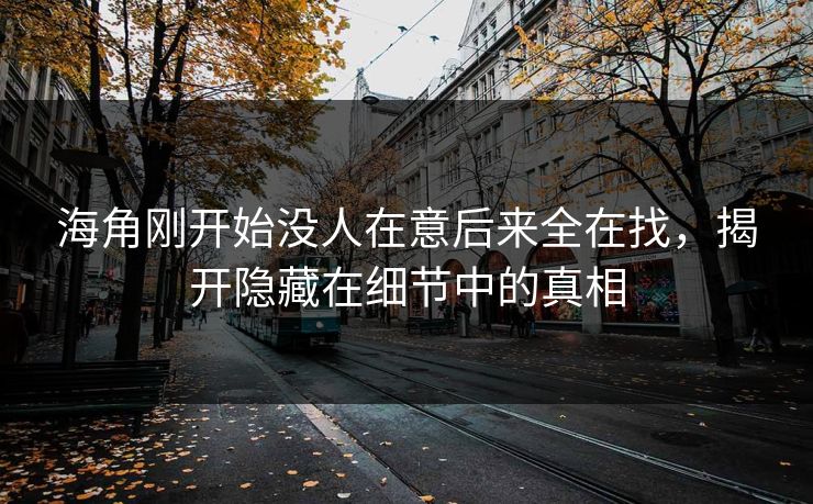海角刚开始没人在意后来全在找，揭开隐藏在细节中的真相